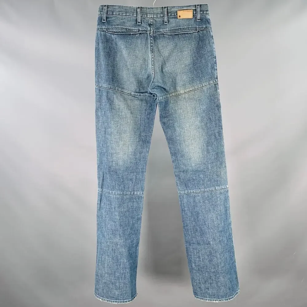 BUCKLER Size 31 Blue Cotton Denim Straight Jeans